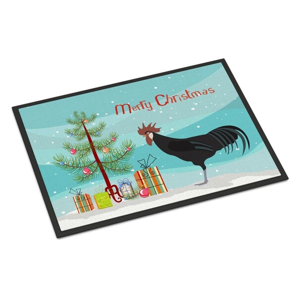 Carolines Treasures Minorca Ctalalan Chicken Christmas Indoor or Outdoor Mat - 18 x 27 in. BB9208MAT - main